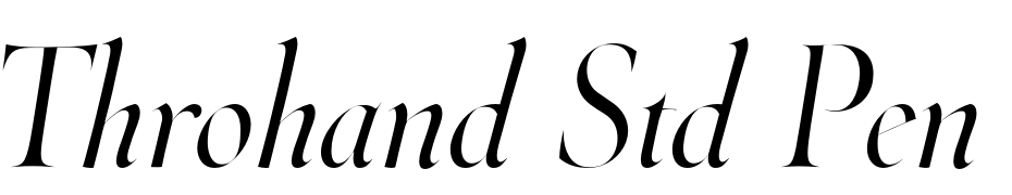 Throhand Std Pen Italic Yazı tipi ücretsiz indir